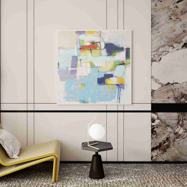 "Modern Abstract Oil Painting - Bold Colorful Artwork - Handmade Contemporary Wall Decor for Living Room & Office"