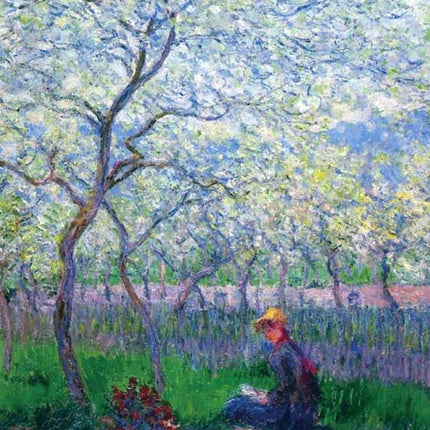 "Alfred Sisley's 'Springtime Reverie in the Orchard' - Premium Hand-Painted Oil Reproduction on Canvas"