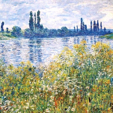 "Claude Monet's 'Poplars by the Epte' - Premium Hand-Painted Oil Reproduction on Canvas"