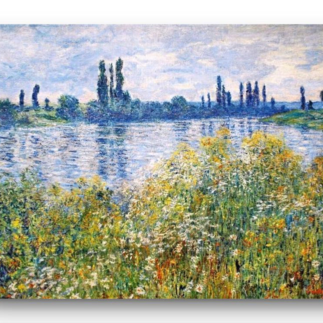 "Claude Monet's 'Poplars by the Epte' - Premium Hand-Painted Oil Reproduction on Canvas"