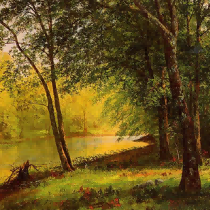 "John Constable's 'Sunlit Forest Glade' - Hand-Painted Landscape Oil Painting Reproduction"