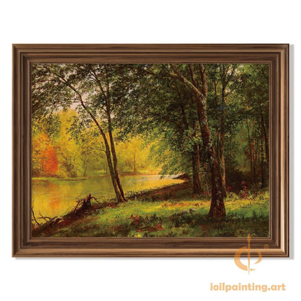 "John Constable's 'Sunlit Forest Glade' - Hand-Painted Landscape Oil Painting Reproduction"