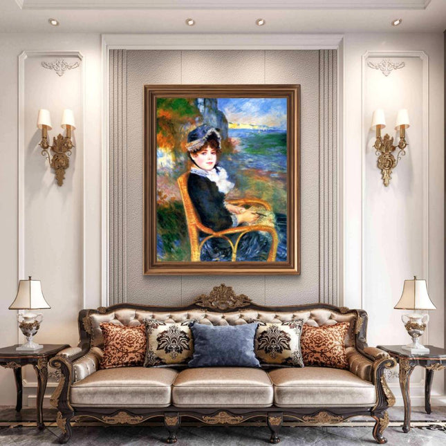 "Mary Cassatt Inspired 'Elegant Lady in Woven Chair' - Premium Hand-Painted Oil Reproduction on Canvas"