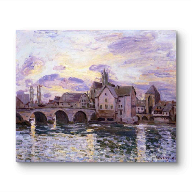 "Claude Monet's 'Twilight at the Stone Bridge' - Hand-Painted Impressionist Oil Painting Reproduction"