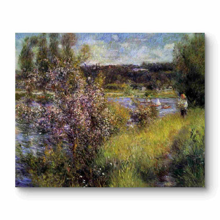 "Claude Monet's 'Lakeside Blossoms' - Hand-Painted Impressionist Oil Painting Reproduction"