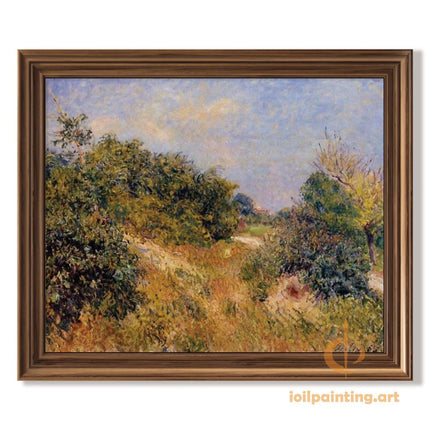 "Claude Monet Inspired 'Serene Country Pathway' - Premium Hand-Painted Oil Reproduction on Canvas"