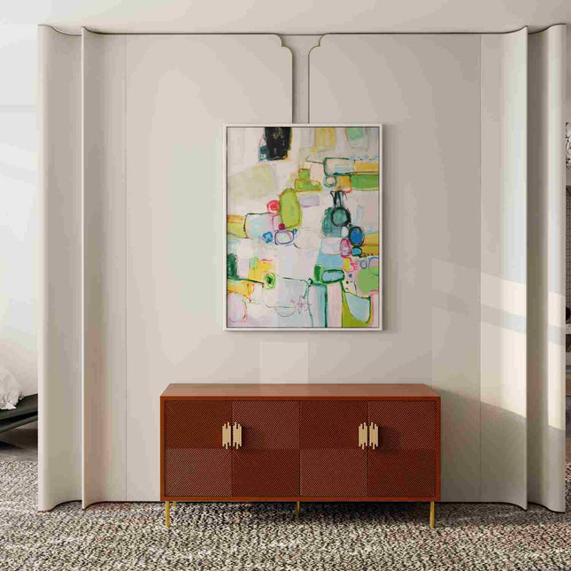 "Expressive Abstract Oil Painting - Bold Colorful Contemporary Art - Handmade Modern Wall Decor for Living Room"