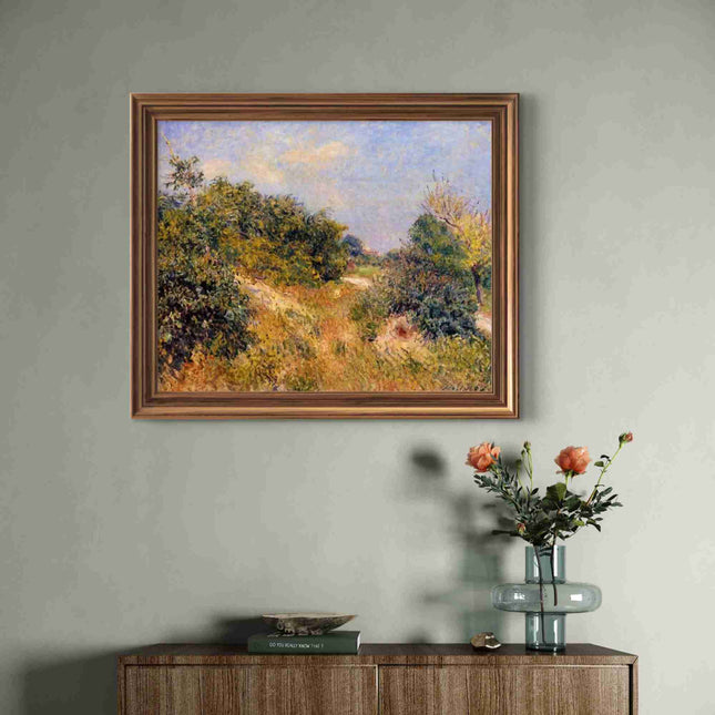 "Claude Monet Inspired 'Serene Country Pathway' - Premium Hand-Painted Oil Reproduction on Canvas"
