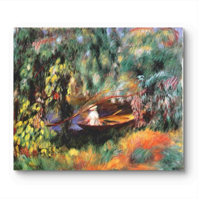 "Claude Monet's 'Autumn Boating' - Hand-Painted Impressionist Oil Painting Reproduction"