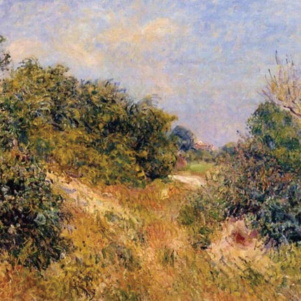 "Claude Monet Inspired 'Serene Country Pathway' - Premium Hand-Painted Oil Reproduction on Canvas"