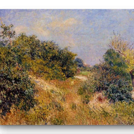 "Claude Monet Inspired 'Serene Country Pathway' - Premium Hand-Painted Oil Reproduction on Canvas"