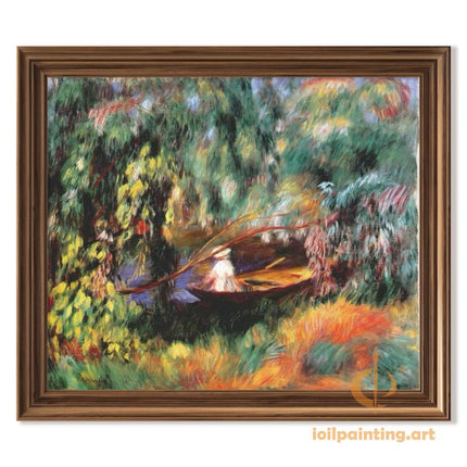 "Claude Monet's 'Autumn Boating' - Hand-Painted Impressionist Oil Painting Reproduction"