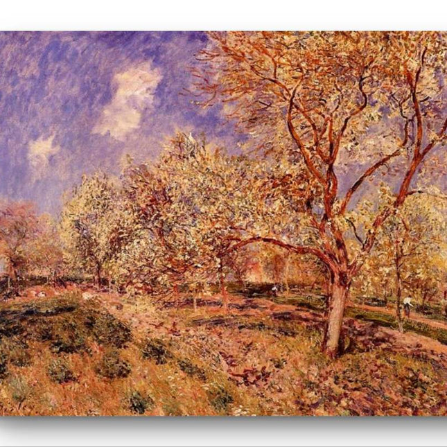 "Vincent van Gogh's 'Blossoming Orchard' - Premium Hand-Painted Oil Reproduction on Canvas"