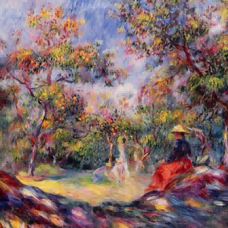 "Pierre-Auguste Renoir's 'Autumn Repose' - Hand-Painted Impressionist Oil Painting Reproduction"