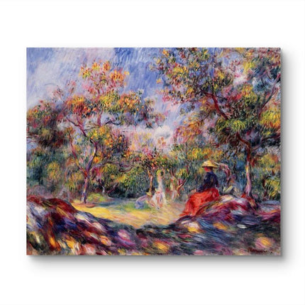 "Pierre-Auguste Renoir's 'Autumn Repose' - Hand-Painted Impressionist Oil Painting Reproduction"