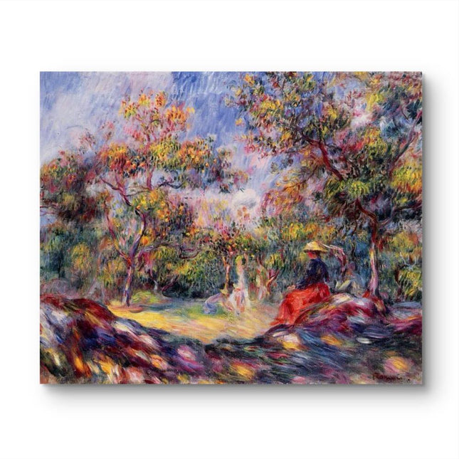 "Pierre-Auguste Renoir's 'Autumn Repose' - Hand-Painted Impressionist Oil Painting Reproduction"