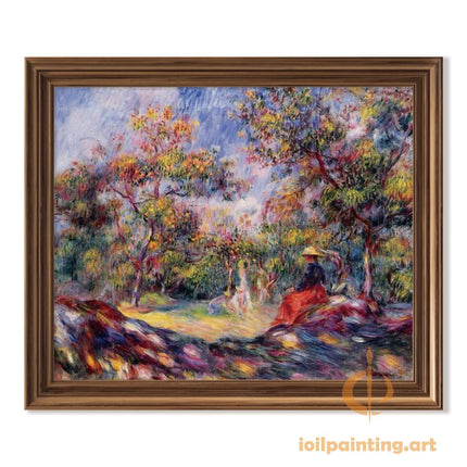 "Pierre-Auguste Renoir's 'Autumn Repose' - Hand-Painted Impressionist Oil Painting Reproduction"