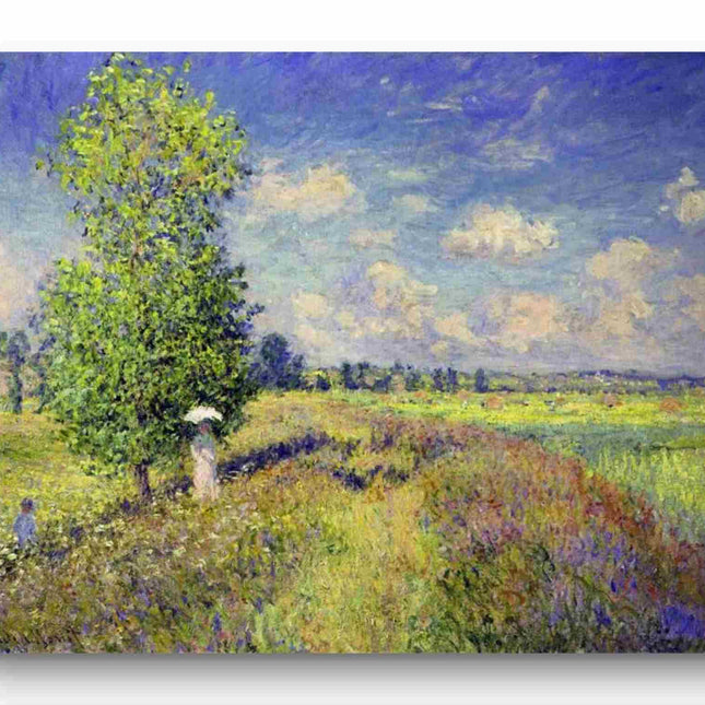 "Claude Monet's 'Woman with a Parasol' - Premium Hand-Painted Oil Reproduction on Canvas"