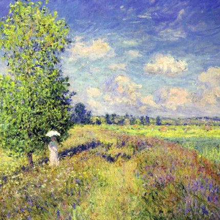 "Claude Monet's 'Woman with a Parasol' - Premium Hand-Painted Oil Reproduction on Canvas"