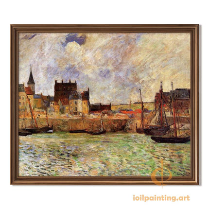 "Paul Gauguin's 'Sunlit Harbor with Sailing Boats' - Hand-Painted Oil Painting Reproduction"