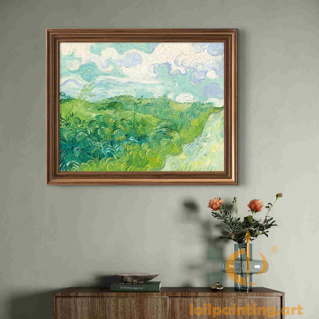 "Vincent van Gogh's 'Verdant Valley with Wildflowers' - Premium Hand-Painted Oil Reproduction on Canvas"
