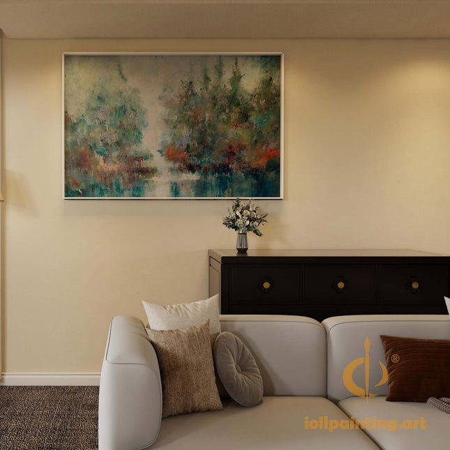 "Vibrant Abstract Oil Painting - Bold Modern Art for Contemporary Interiors | Handmade Canvas Wall Decor"
