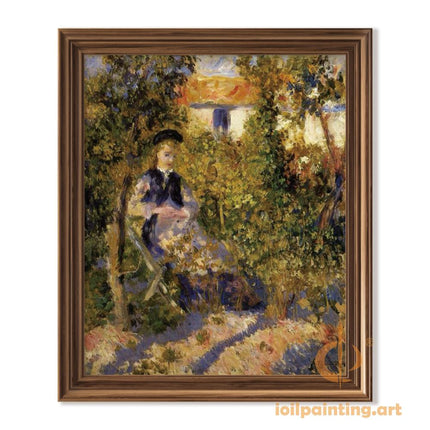 "Pierre-Auguste Renoir's 'Woman in the Garden' - Premium Hand-Painted Oil Painting Reproduction"