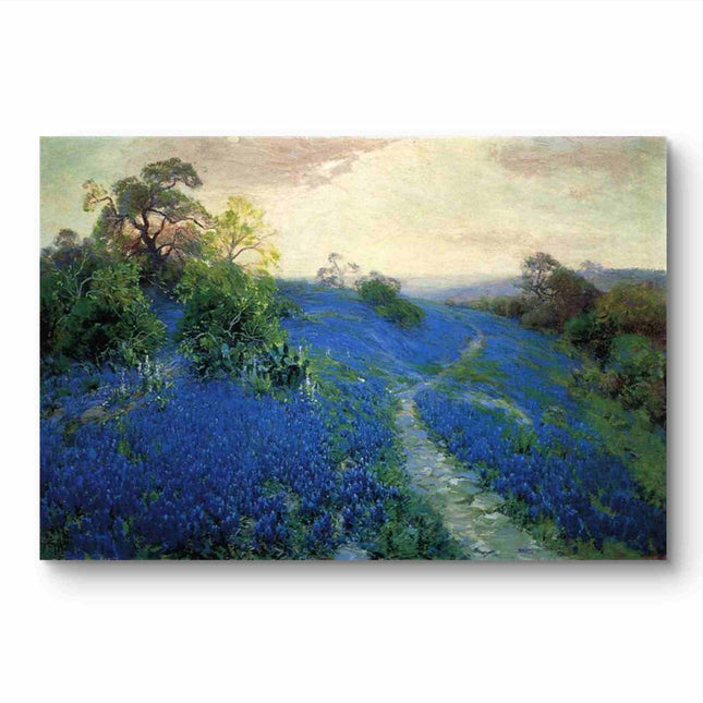 "Julian Onderdonk's 'Texas Bluebonnet Trail' - Premium Hand-Painted Oil Reproduction on Canvas"