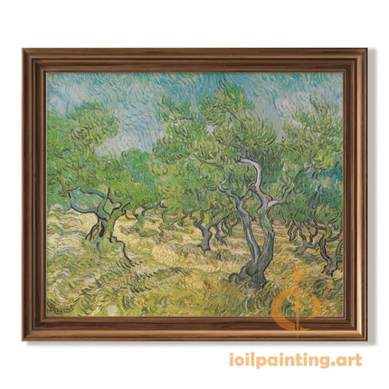 "Vincent van Gogh's 'Olive Grove with Cypress Trees' - Premium Hand-Painted Oil Reproduction on Canvas"