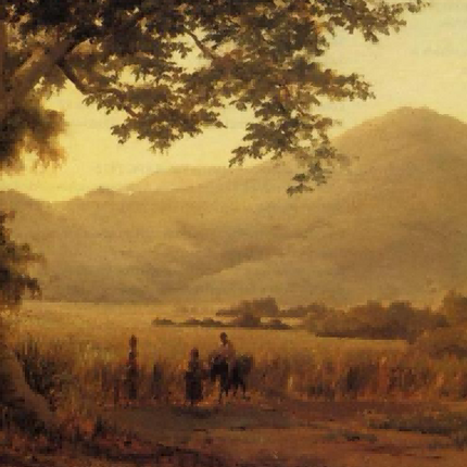 "Camille Pissarro's 'Serene Countryside Walk' - Hand-Painted Impressionist Oil Painting Reproduction"