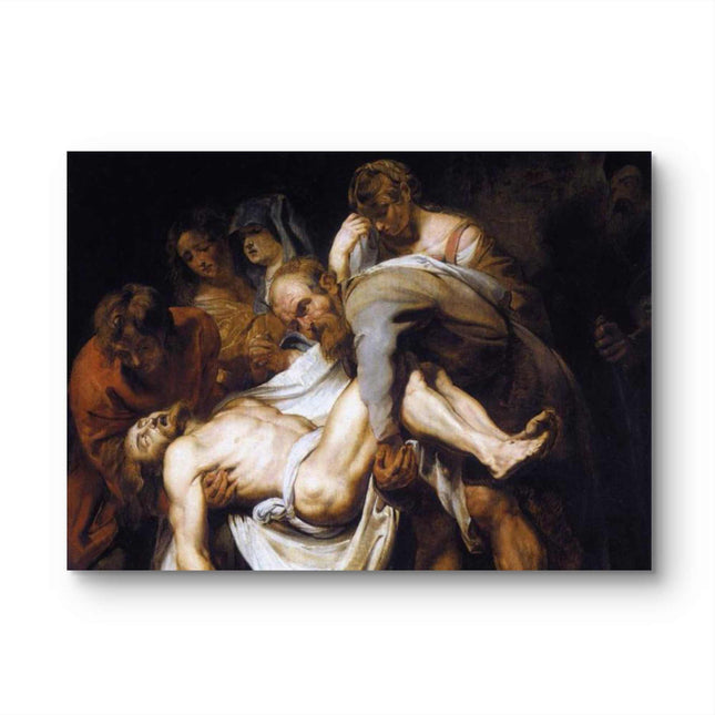 "Caravaggio's 'The Entombment of Christ' - Hand-Painted Baroque Oil Painting Reproduction"