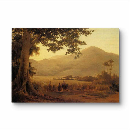 "Camille Pissarro's 'Serene Countryside Walk' - Hand-Painted Impressionist Oil Painting Reproduction"