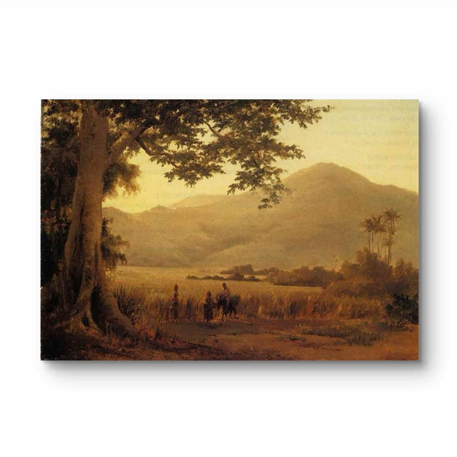 "Camille Pissarro's 'Serene Countryside Walk' - Hand-Painted Impressionist Oil Painting Reproduction"