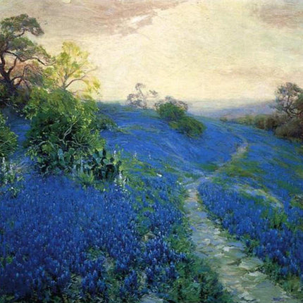 "Julian Onderdonk's 'Texas Bluebonnet Trail' - Premium Hand-Painted Oil Reproduction on Canvas"