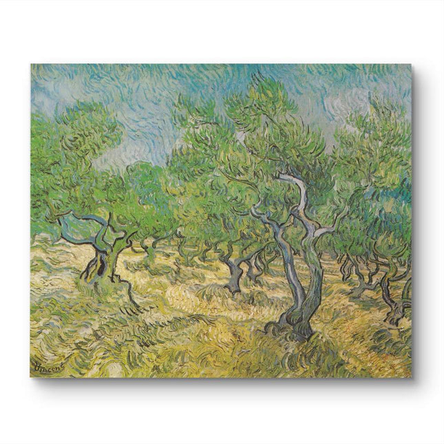 "Vincent van Gogh's 'Olive Grove with Cypress Trees' - Premium Hand-Painted Oil Reproduction on Canvas"