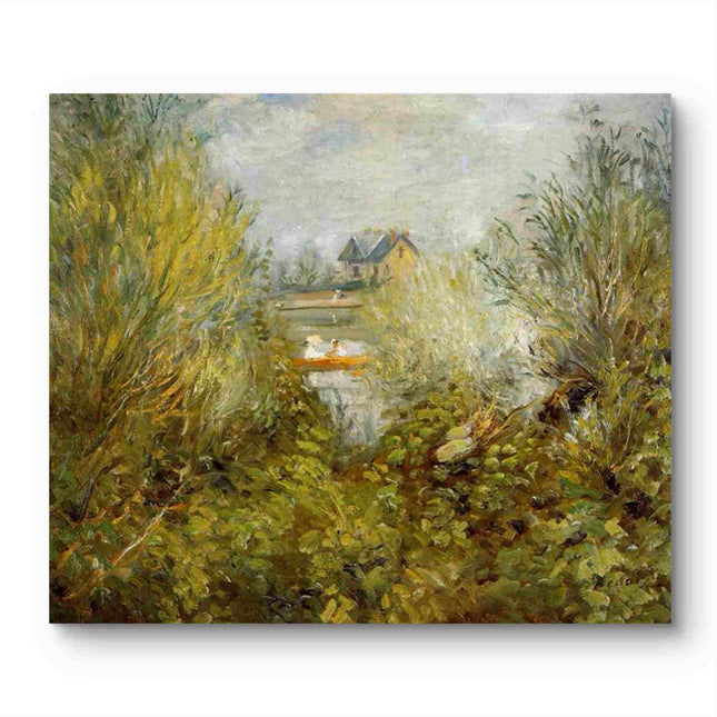 "Pierre-Auguste Renoir's 'Riverside Serenity' - Premium Hand-Painted Oil Painting Reproduction"
