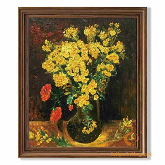 "Vincent van Gogh's 'Vase with Yellow Flowers' - Premium Hand-Painted Oil Reproduction on Canvas"