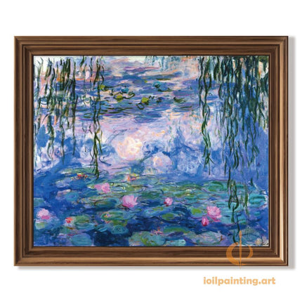 "Claude Monet's 'Water Lily Pond' - Premium Hand-Painted Oil Reproduction on Canvas"