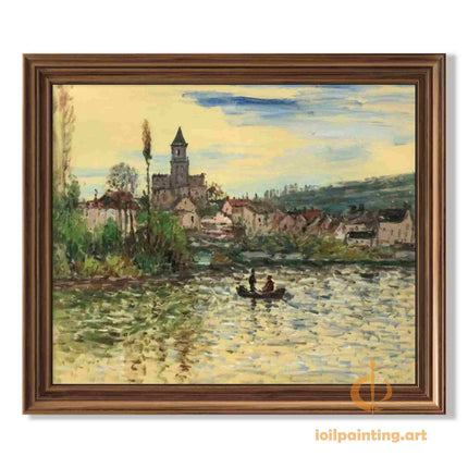 "Claude Monet Inspired 'Riverside Serenity' - Premium Hand-Painted Oil Reproduction on Canvas"
