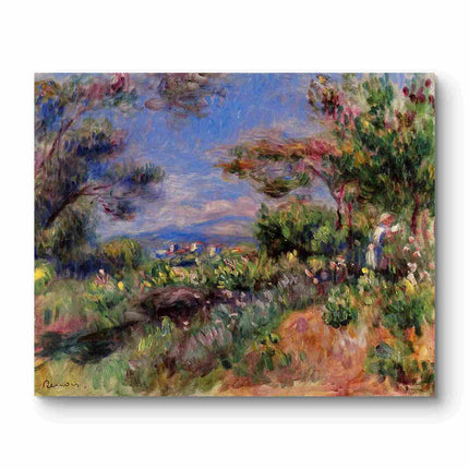 "Pierre-Auguste Renoir's 'Garden Path in Bloom' - Hand-Painted Impressionist Oil Painting Reproduction"