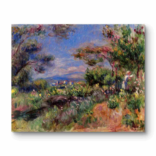"Pierre-Auguste Renoir's 'Garden Path in Bloom' - Hand-Painted Impressionist Oil Painting Reproduction"