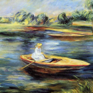 "Pierre-Auguste Renoir's 'The Rower' - Hand-Painted Impressionist Oil Painting Reproduction"