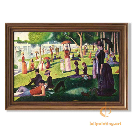 "Georges Seurat's 'A Sunday Afternoon on the Island of La Grande Jatte' - Premium Hand-Painted Oil Reproduction on Canvas"