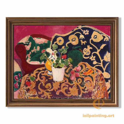 "Henri Matisse Still Life Oil Painting Reproduction - Vibrant Fauvist Floral Artwork for Modern Home Decor"