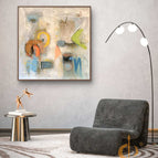 Stretch-Walnut Frame / 36*36inches