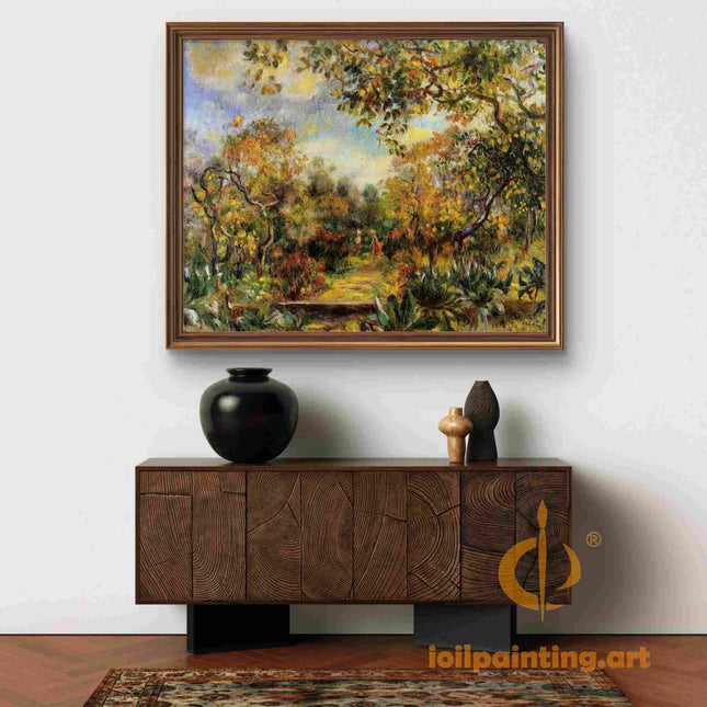 "Pierre-Auguste Renoir's 'Autumn Pathway' - Premium Hand-Painted Oil Painting Reproduction"