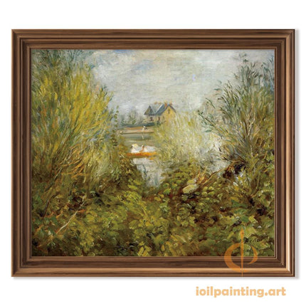 "Pierre-Auguste Renoir's 'Riverside Serenity' - Premium Hand-Painted Oil Painting Reproduction"