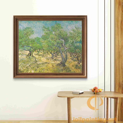 "Vincent van Gogh's 'Olive Grove with Cypress Trees' - Premium Hand-Painted Oil Reproduction on Canvas"