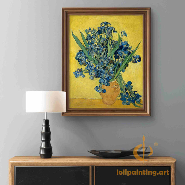 "Vincent van Gogh's 'Irises' - Premium Hand-Painted Oil Reproduction on Canvas"