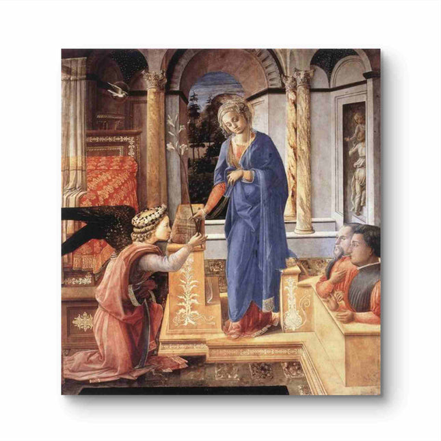 "Fra Angelico's 'The Annunciation' - Hand-Painted Renaissance Oil Painting Reproduction"